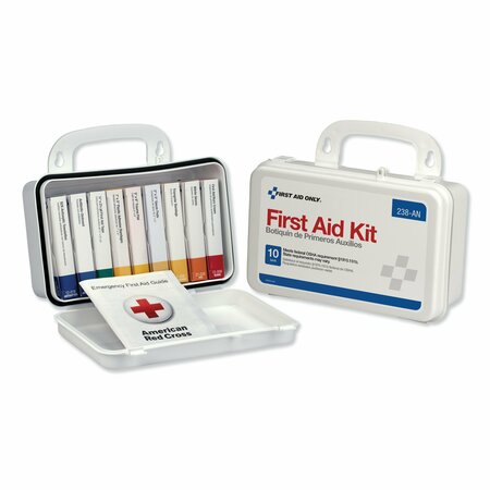 FIRST AID ONLY ANSI-Compliant First Aid Kit, 64 Pieces, Plastic Case 238-AN